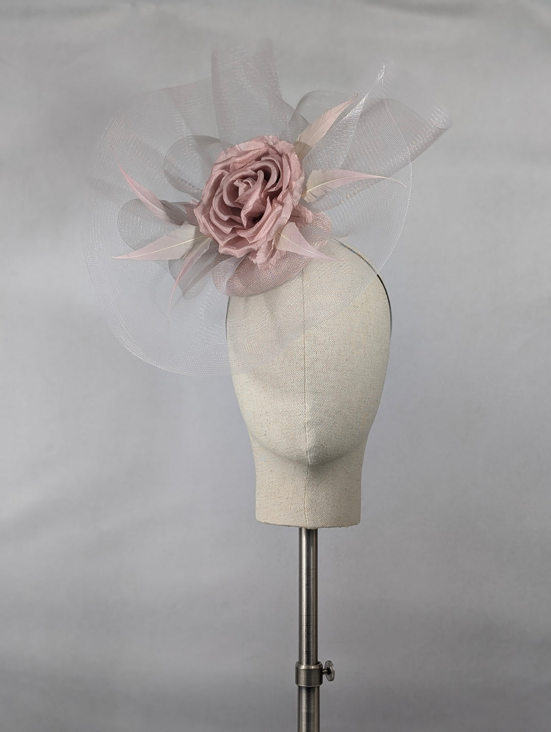"Blush Rose" cocktail hat