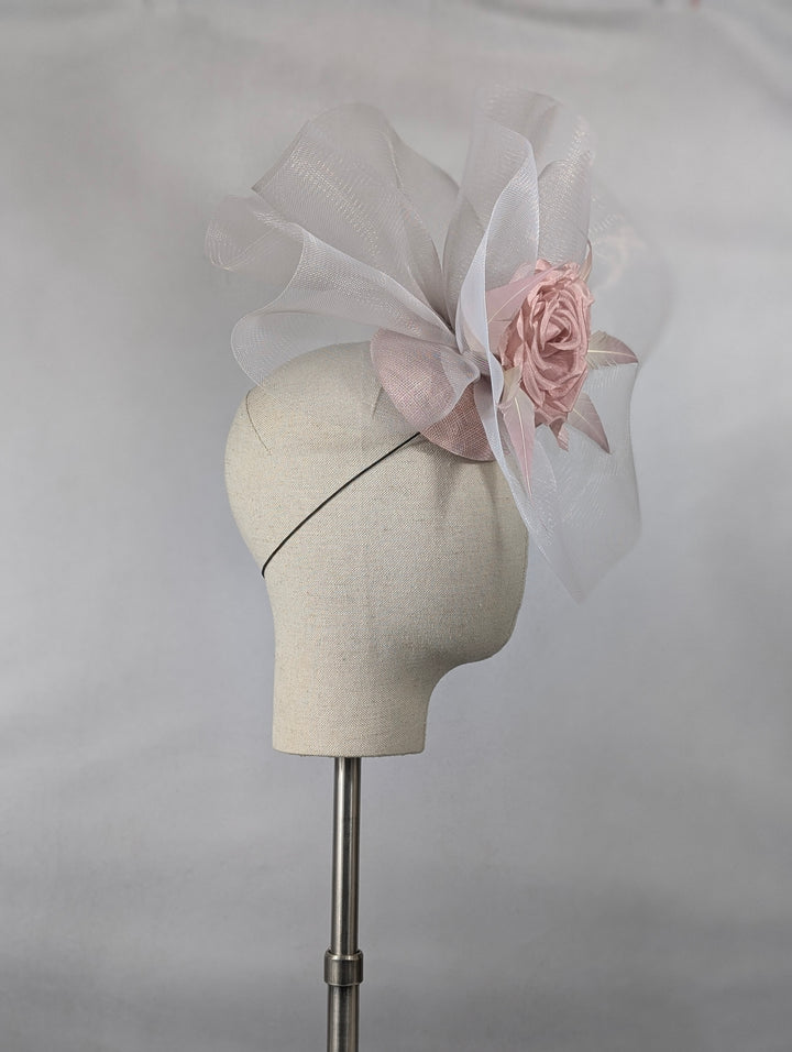 "Blush Rose" cocktail hat