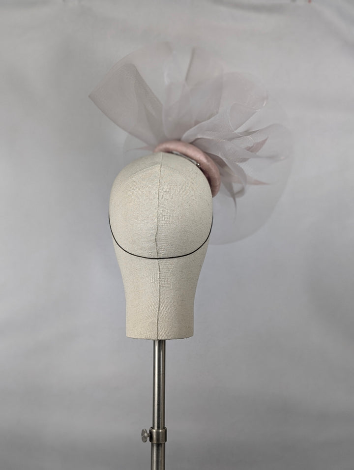 "Blush Rose" cocktail hat