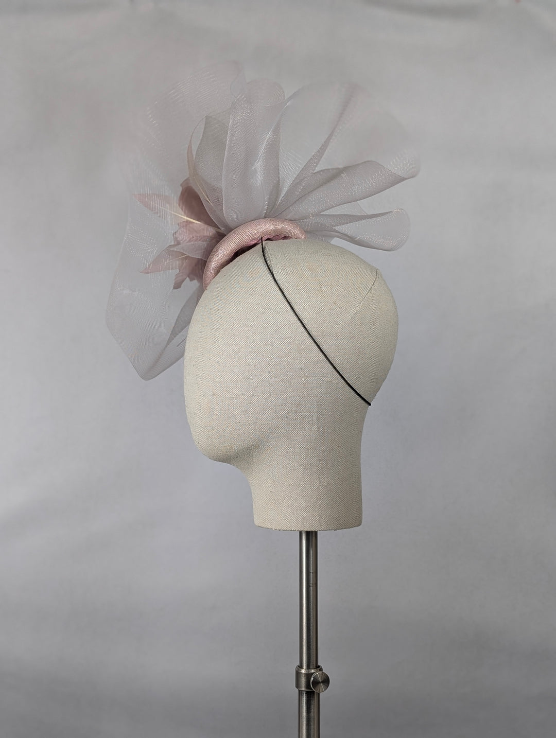 "Blush Rose" cocktail hat