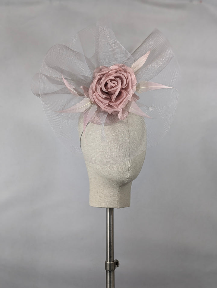"Blush Rose" cocktail hat