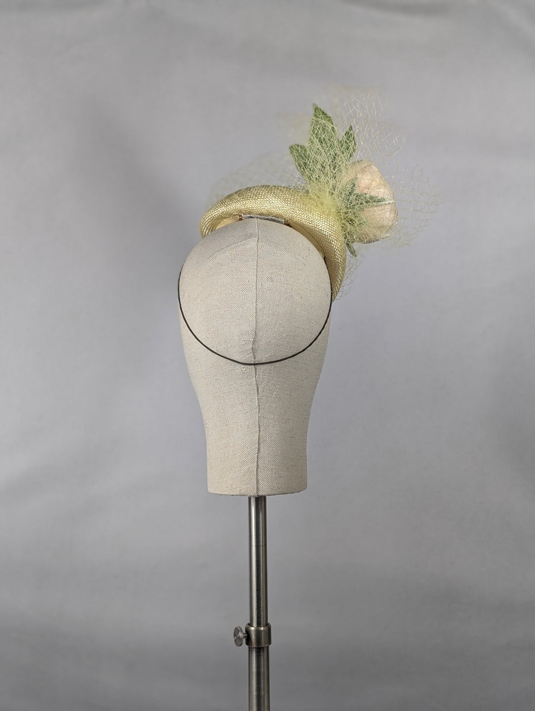 "Peach Peony" cocktail hat