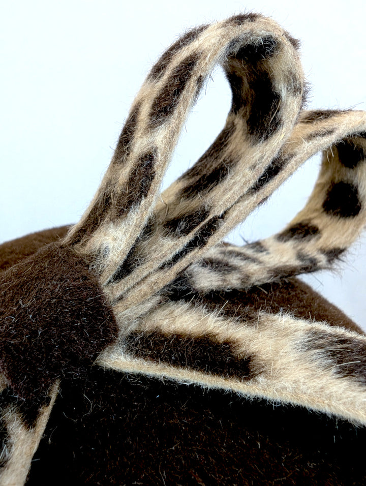 The Bowie Cocktail Hat - Animal Print Ocelot