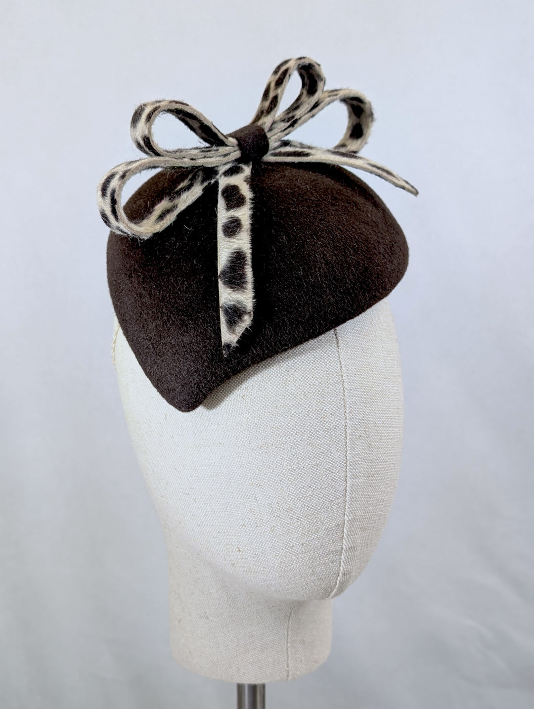 The Bowie Cocktail Hat - Animal Print Ocelot