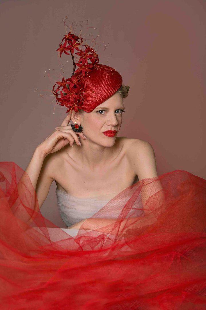 "Higanbana" Cocktail Hat