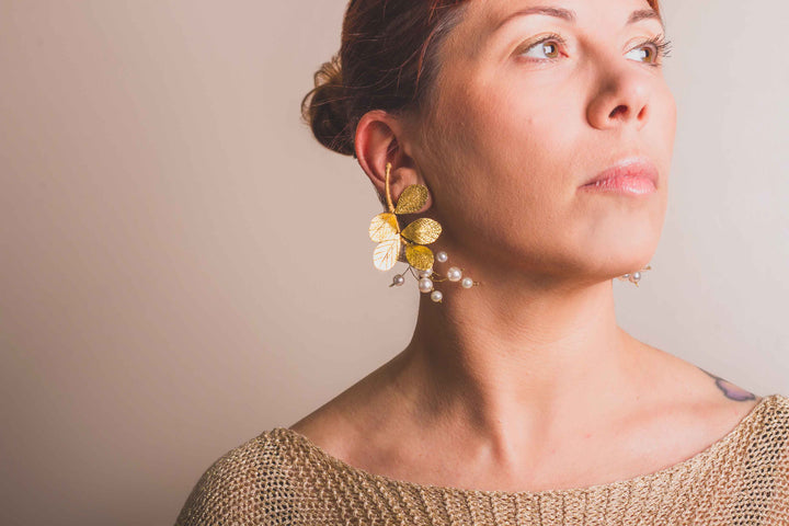 "Leaves and Berries" earrings