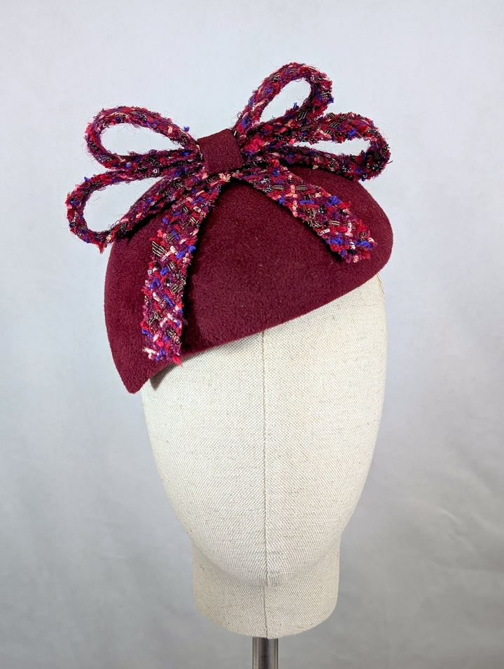 The Bowie Cocktail Hat - Linton Tweed Pink