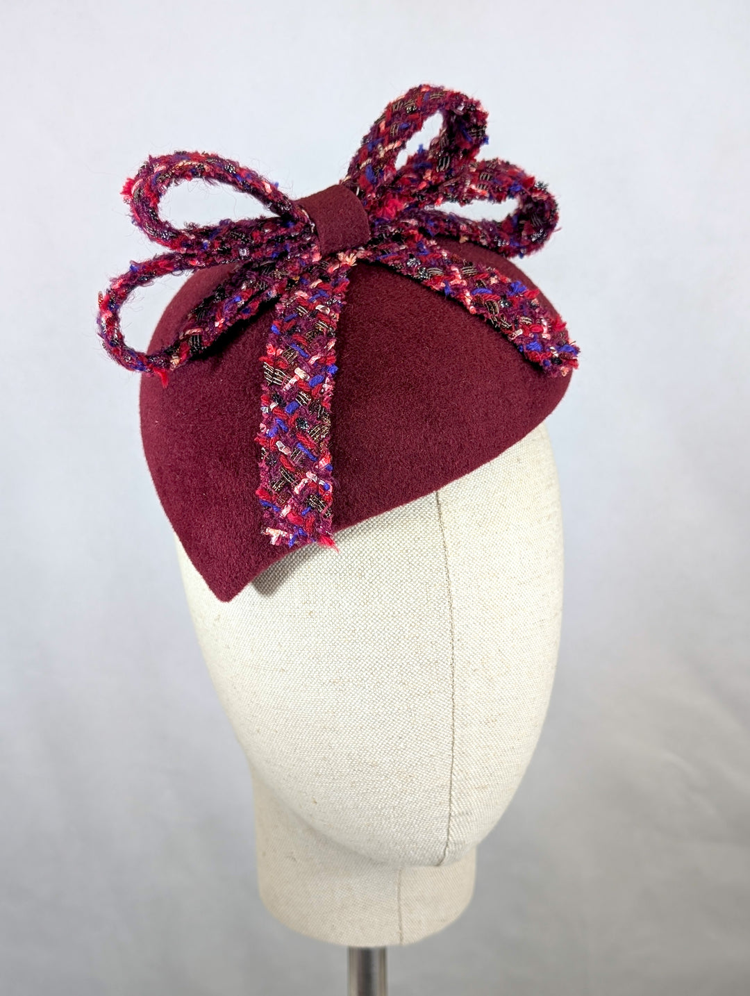 The Bowie Cocktail Hat - Linton Tweed Pink