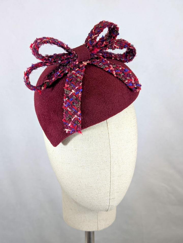 The Bowie Cocktail Hat - Linton Tweed Pink