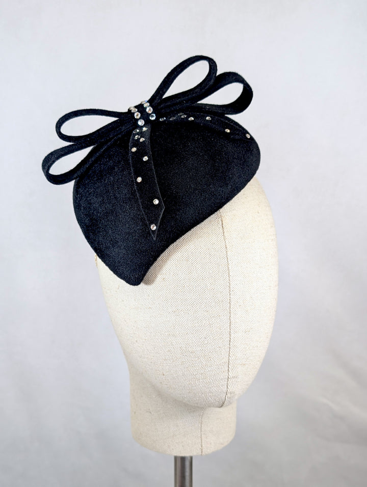 The Bowie Cocktail hat- Swarovski