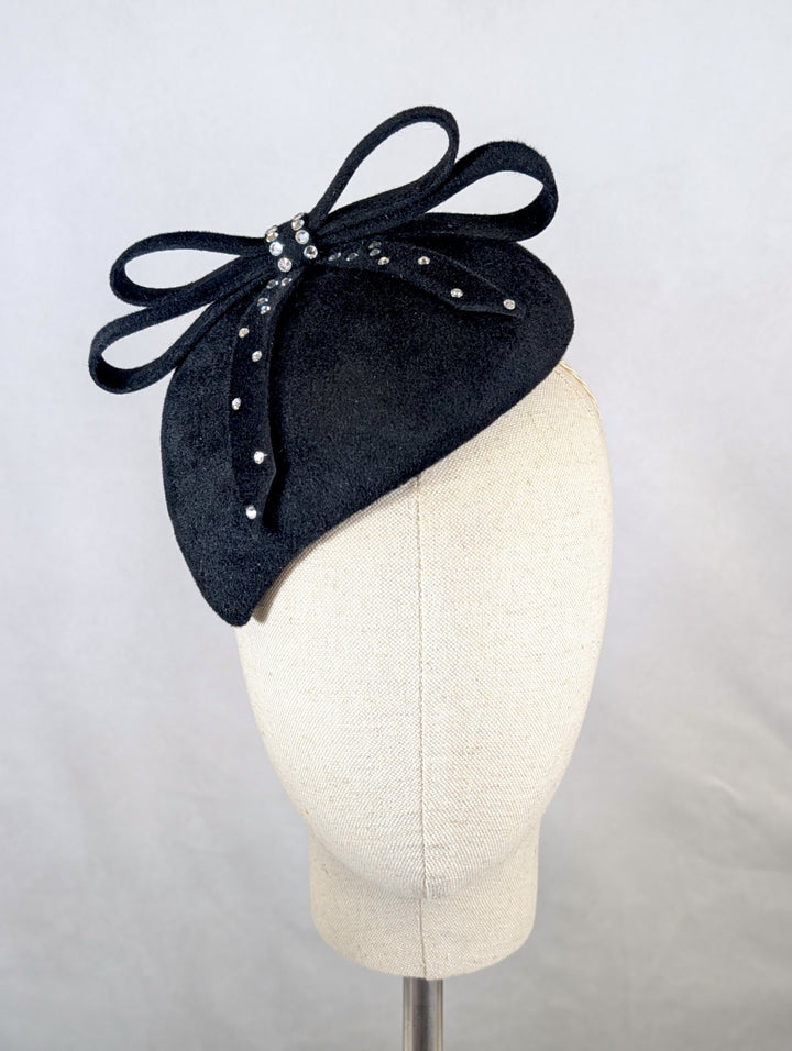 The Bowie Cocktail hat- Swarovski