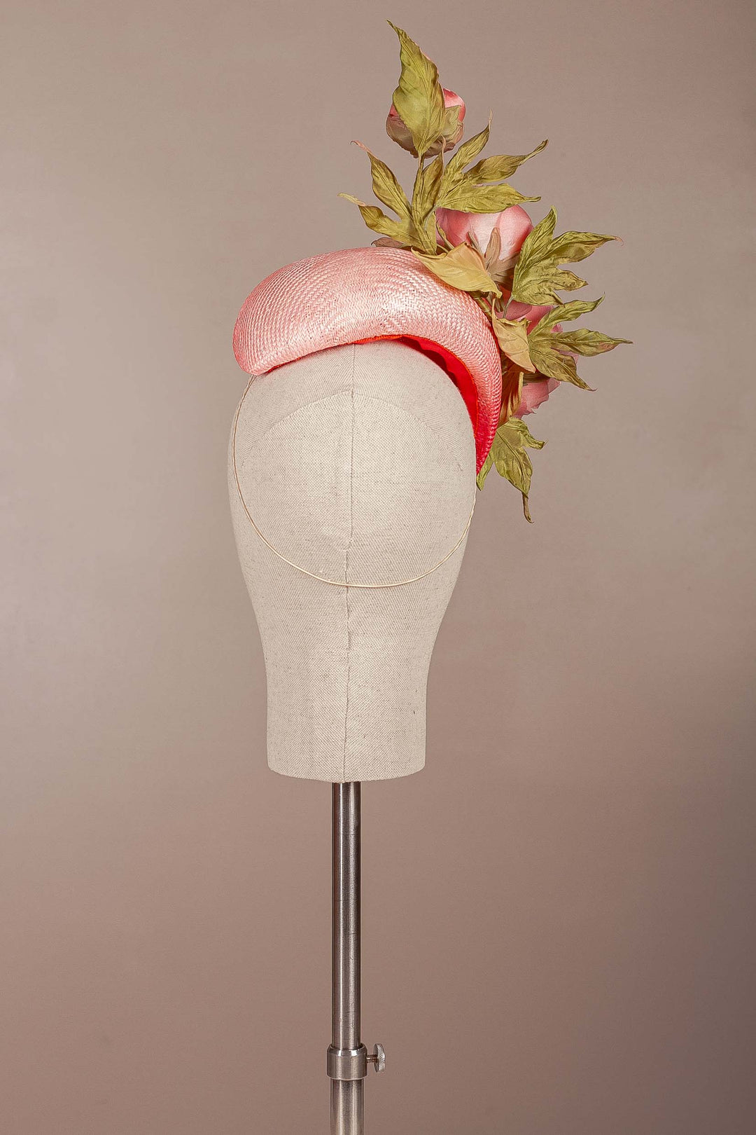 Coral Charm Cocktail Hat