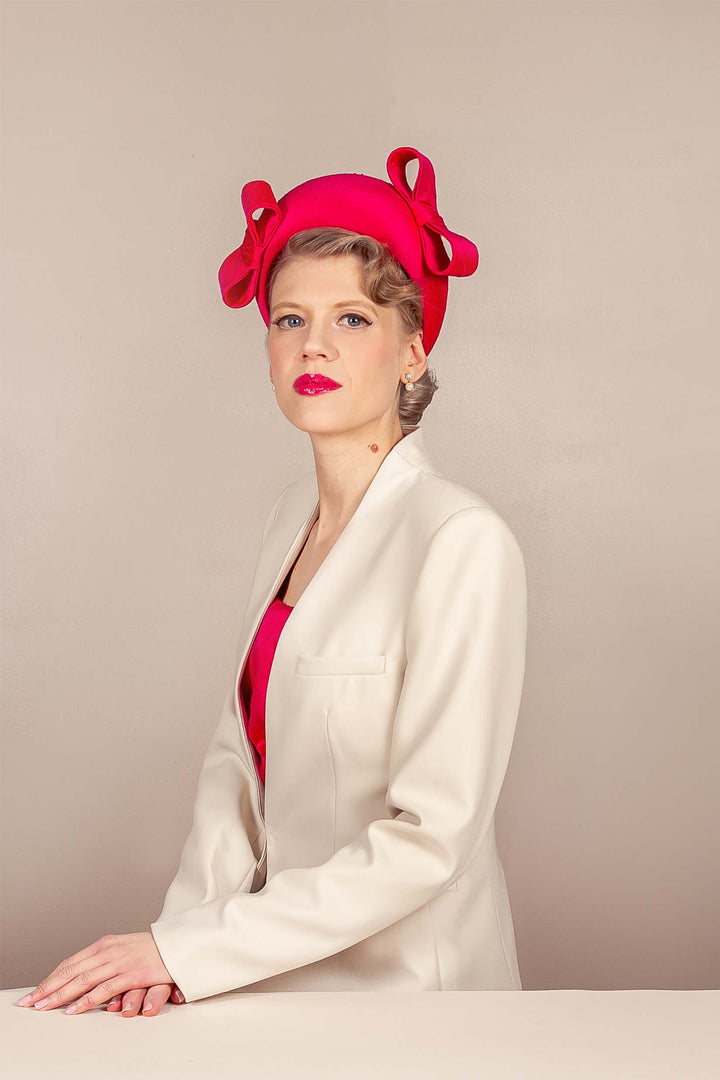 Evangeline Bandeau - Fuchsia Bows