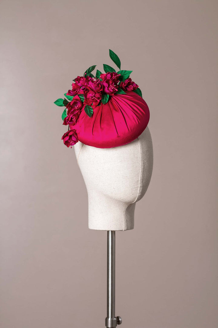 "Fuchsia" cocktail hat