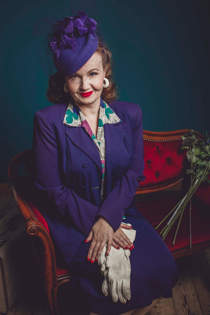 Miss Violet Cocktail Hat