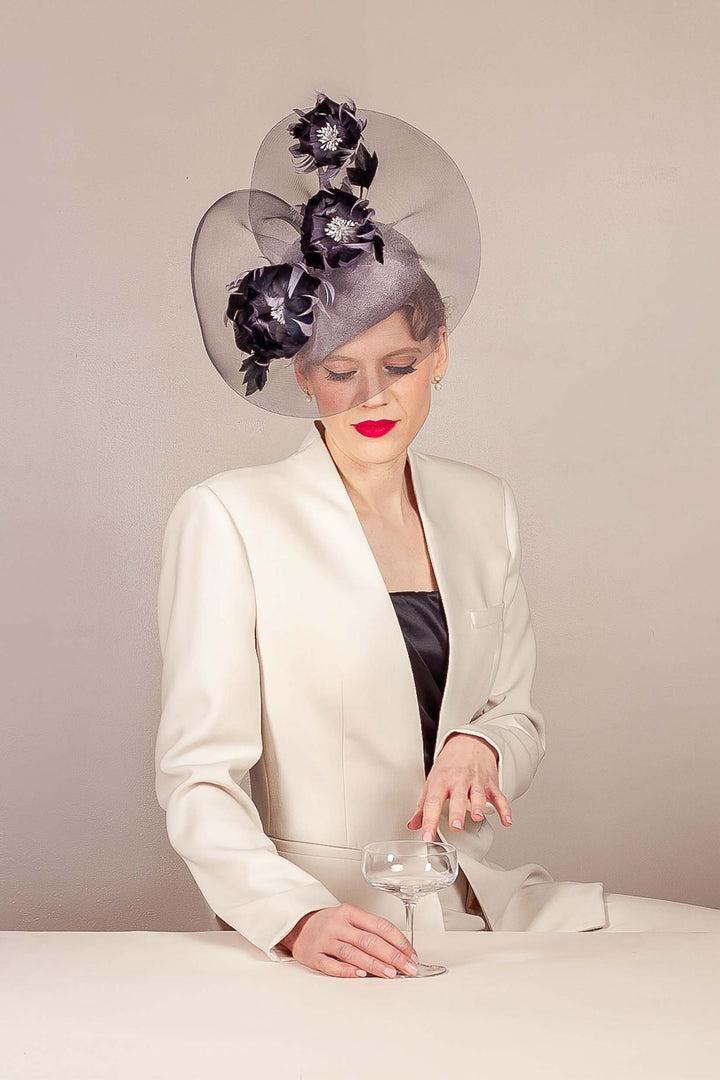 Monochrome Variation Cocktail Hat