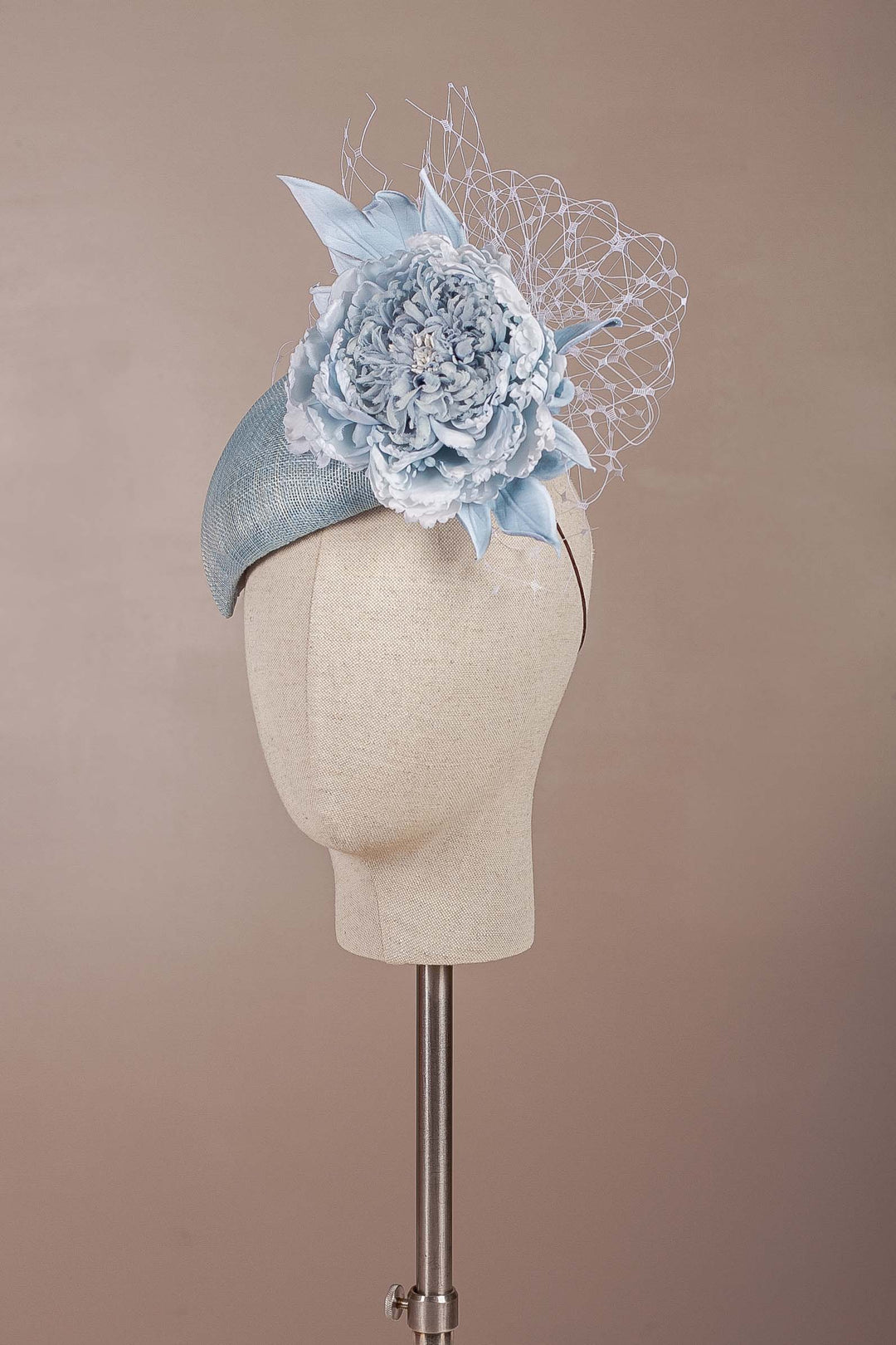 Pale Blue Fantasy Cocktail Hat
