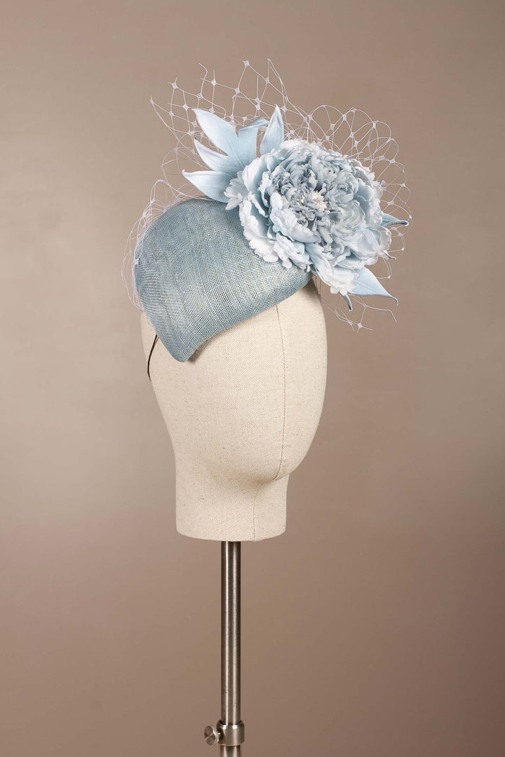 Pale Blue Fantasy Cocktail Hat