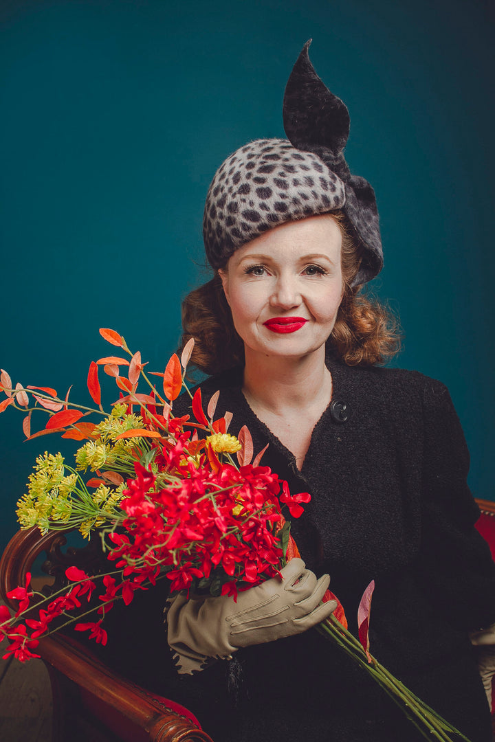 Animal Print Bow Hat