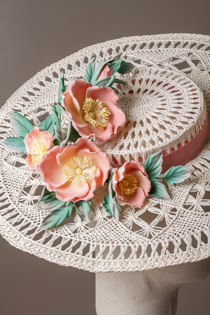 Wild Rose Boater Hat