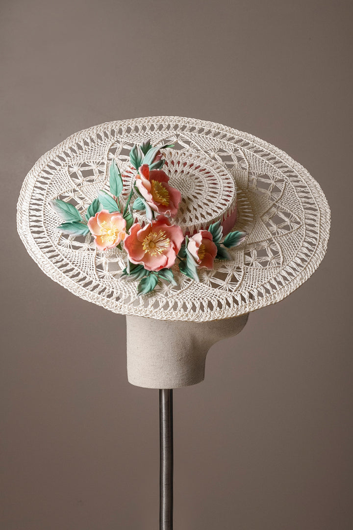 Wild Rose Boater Hat