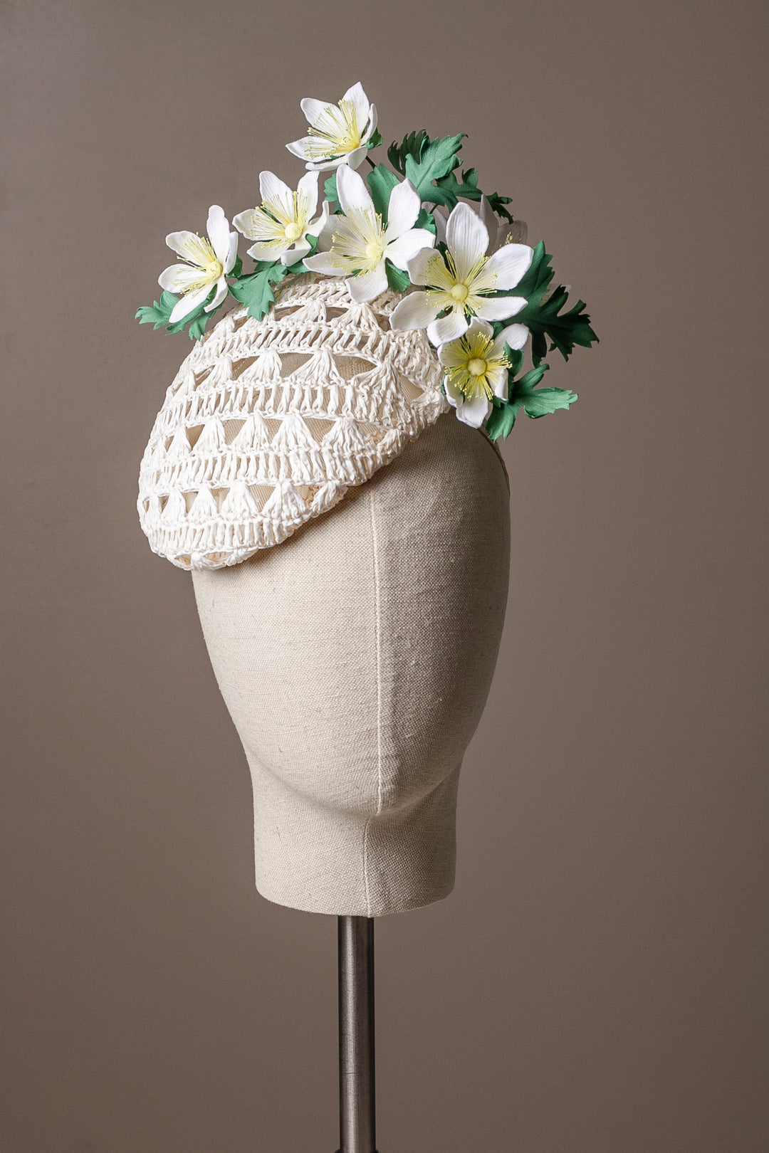 Wood Anemone Cocktail Hat