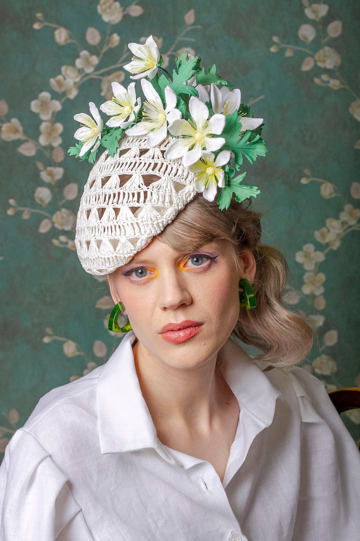 Wood Anemone Cocktail Hat