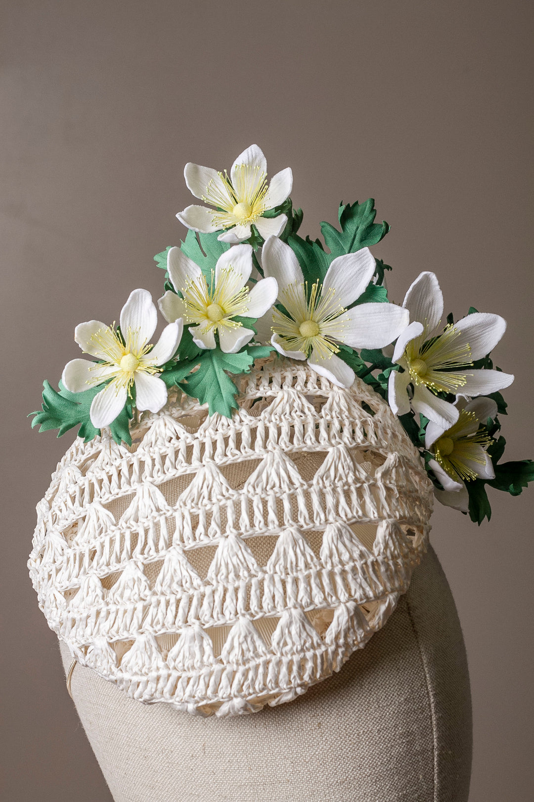 Wood Anemone Cocktail Hat